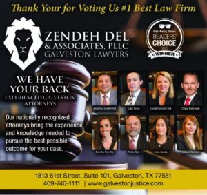 Zendeh Del & Associates nombrada la firma de abogados #1 en el Condado de Galveston por el Galveston County Daily News